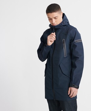 Superdry Hydrotech Waterproof Parka Férfi Kabát Sötétkék | HXONR5173